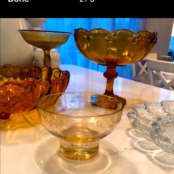 ANTIQUE AMBER GLASS BY COLON GLASS c 1960’s - Picture 1 of 3